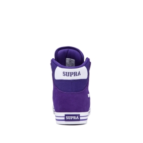 Supra Mens VAIDER Purple/white High Top Shoes | CA-42073